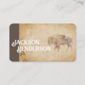 stijl bison art bruin rustiek visitekaartje (Voorkant)