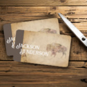 stijl bison art bruin rustiek visitekaartje