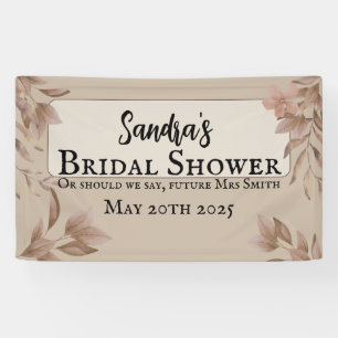  stijl, bladeren zachte kleuren boho chic spandoek