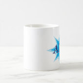 Stijl Blauwe Ster met Aangepaste Monogram Koffiemok (Center)