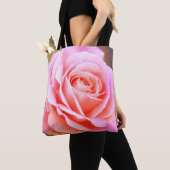  Stijl Bloeiende Roos Roze Canvas tas (Dichtbij)