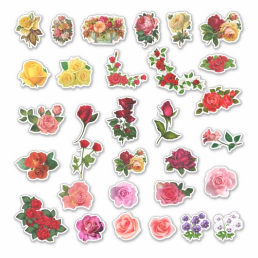  stijl bloeit mooi sticker (Voorkant)