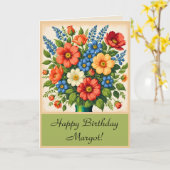  stijl Bloem Boeket Gevouwen Wenskaart Kaart (Gele Bloem)