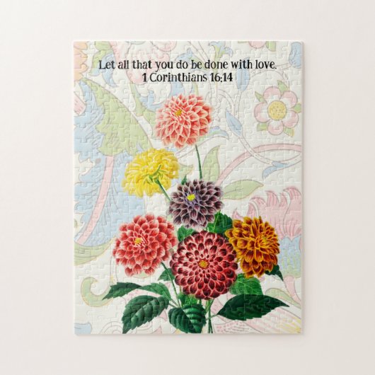  stijl Bloem Bouquet Faith Puzzle Legpuzzel (Verticaal)