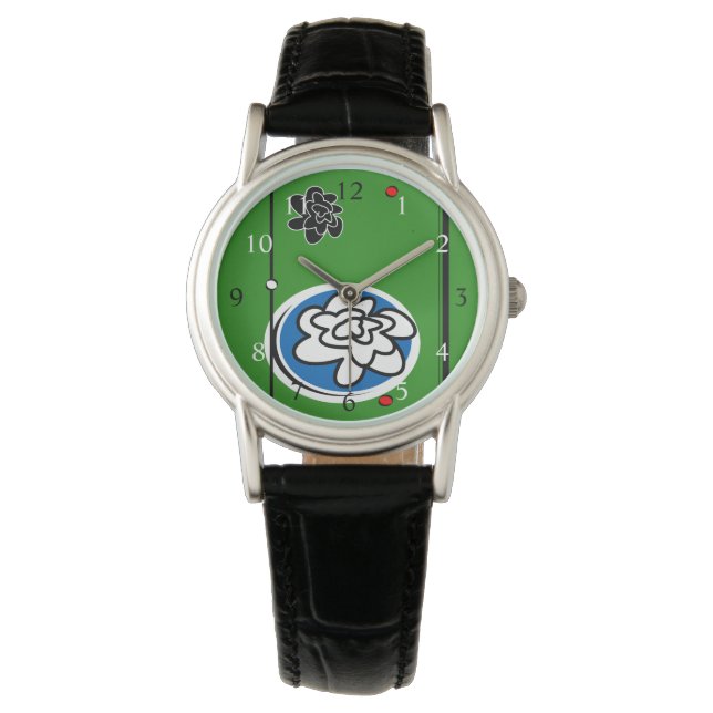 Stijl Bloem Chique horloge (Voorkant)