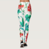 stijl Bloemen Art Bloemen Leggings (Achterkant)