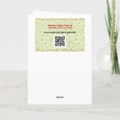 Stijl Bloemen Art Kerst Ornament Geel Kaart (Achterkant)