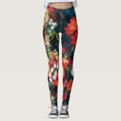  stijl Bloemen Art Leggings (Voorkant)