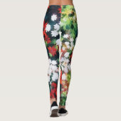  stijl Bloemen Art Leggings (Achterkant)
