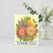 stijl Bloemen "BEDANKT!" Briefkaart (Staand voorkant)