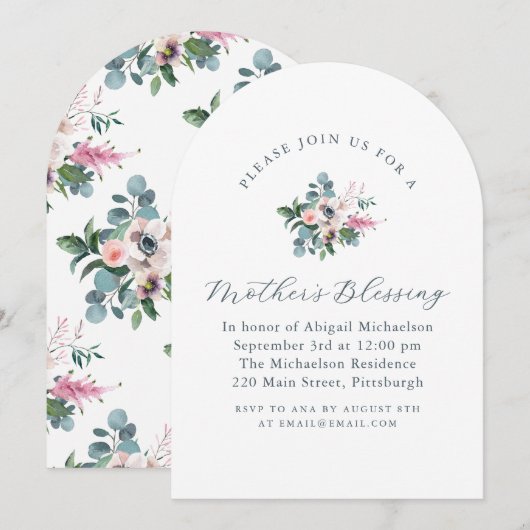  Stijl Bloemen Christelijke Moederzegening Kaart (Voorkant / Achterkant)