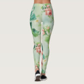 stijl Bloemen Daisy Flowers Art Leggings (Achterkant)
