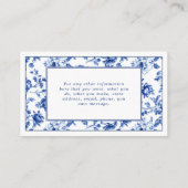 stijl Bloemen Delfts Blauw Social Bedankt Informatiekaartje (Achterkant)