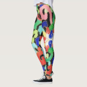 stijl Bloemen en wijnstokken Art Leggings (Links)