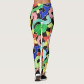 stijl Bloemen en wijnstokken Art Leggings (Achterkant)