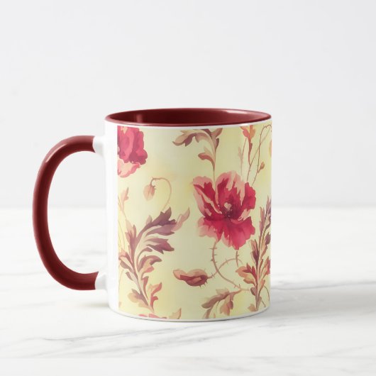  stijl Bloemen Floral Art Mok Cup (Links)
