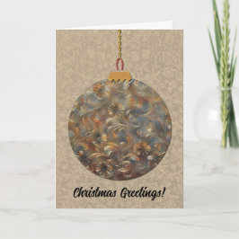  Stijl Bloemen Gouden Kerst Ornament Art Kaart