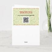  Stijl Bloemen Kerst Ornament Art Pink Kaart (Achterkant)