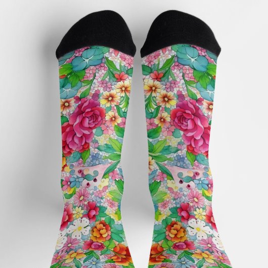 stijl Bloemen Kleurrijke Bloemen Sokken (Top)