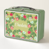Stijl Bloemen Ontwerp Metalen Lunch Box (Voorkant)