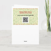 Stijl Bloemen Ornament Kunst Kerst Kaart (Achterkant)