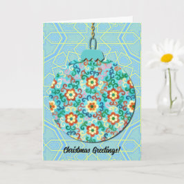  Stijl Bloemen Ornament Kunst Kerst Kaart