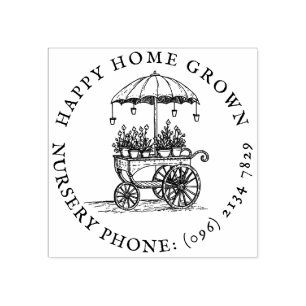  Stijl Bloemenkar Home Grown Planten Rubberstempel