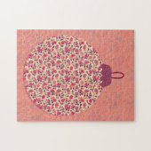  stijl bloemenkerst ornament puzzel legpuzzel (Horizontaal)