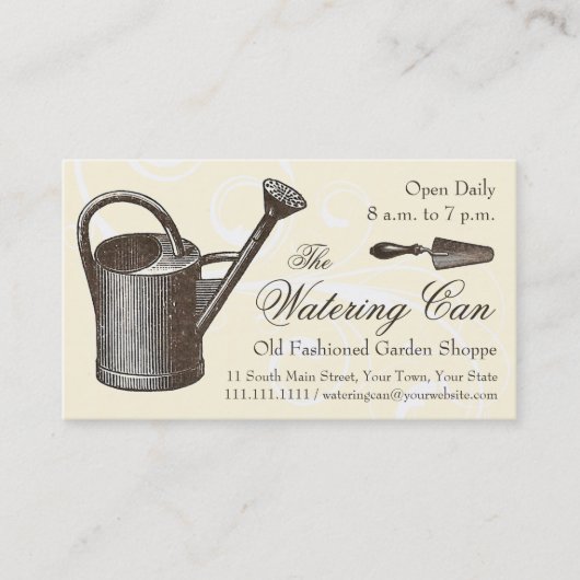  Stijl Bloemist of Tuinwinkel, Tuinieren Visitekaartje (Voorkant)