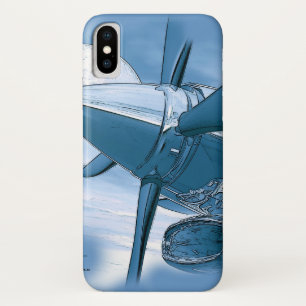  stijl Blue Turbo Vliegtuig Case-Mate iPhone Case