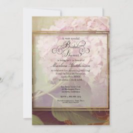 Stijl Blush Roze Hydrangea Vrijgezellenfeest Kaart