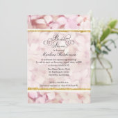 Stijl Blush Roze Hydrangea Vrijgezellenfeest Kaart (Staand voorkant)