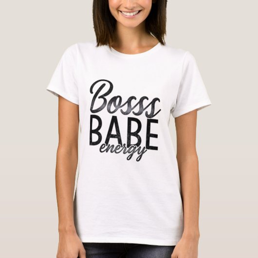stijl Boss Babe Print T-shirt (Voorkant)