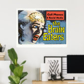 stijl, brein, sociale media, bewerken tex poster (Thuiskantoor)