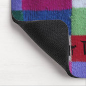  stijl breiwerk kleurrijke vierkantjes muismat (Hoek)