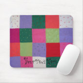  stijl breiwerk kleurrijke vierkantjes muismat (Met muis)