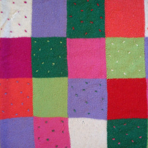  stijl breiwerk kleurrijke vierkantjes muismat