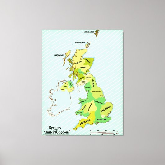 -stijl British Isles Shipping Forecast Canvas Afdruk (Voorkant)