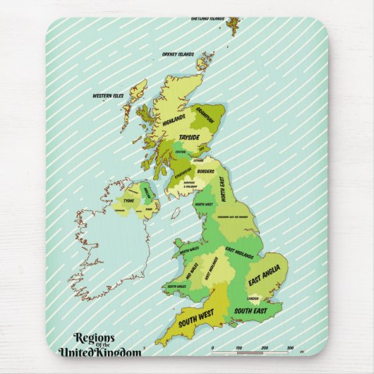 -stijl British Isles Shipping Forecast Muismat (Voorkant)