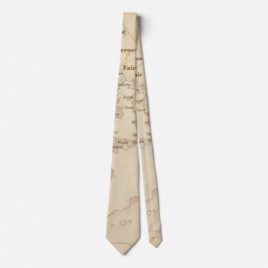 -stijl British Isles Shipping Forecast Stropdas (Voorkant)