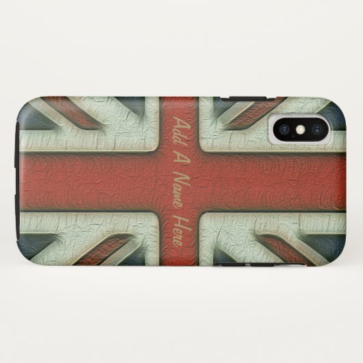  stijl Britse vlag Case-Mate iPhone Case (Achterkant (horizontaal))