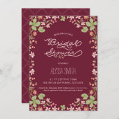  Stijl Bruids Douche Uitnodiging - Bloemen (Voorkant / Achterkant)