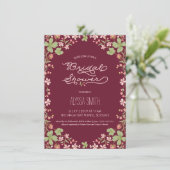  Stijl Bruids Douche Uitnodiging - Bloemen (Staand voorkant)