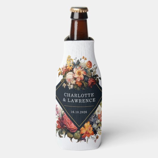 stijl bruidskoeler, elegant retro lijst flesjeskoeler (Fles Voorkant)