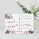  stijl bruiloft Elegante RSVP-kaart, RSVP-kaart RSVP Kaartje (Staand voorkant)