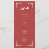  stijl bruiloft evenement menu Flat Kaart Mauve (Voorkant)