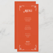  stijl bruiloft evenement menu platte Kaart Sinaas (Voorkant / Achterkant)