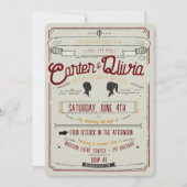  stijl bruiloft uitnodiging (Voorkant)