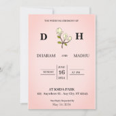  stijl bruiloft uitnodigingskaart kaart (Voorkant)