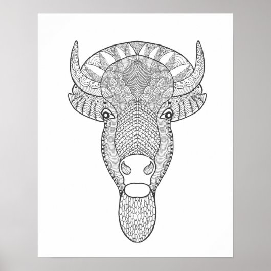 Stijl Bull Head 2 Poster (Voorkant)